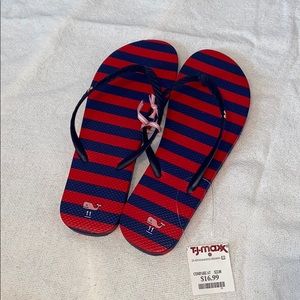 Striped Vineyard Vines Flip Flops